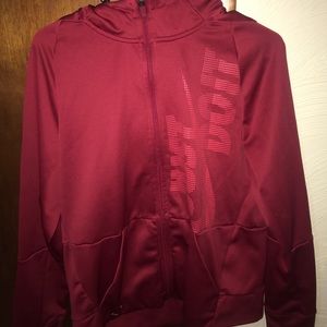Red nike zip up jacket
